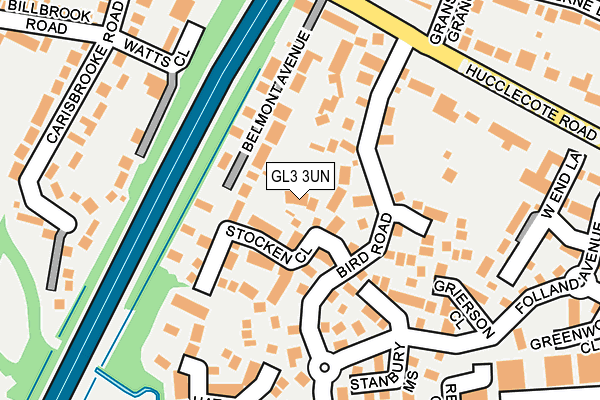 GL3 3UN map - OS OpenMap – Local (Ordnance Survey)