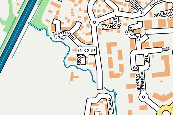 GL3 3UP map - OS OpenMap – Local (Ordnance Survey)