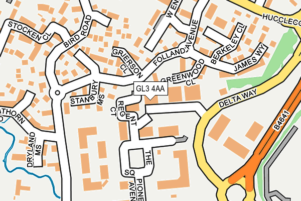 GL3 4AA map - OS OpenMap – Local (Ordnance Survey)