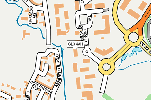 GL3 4AH map - OS OpenMap – Local (Ordnance Survey)