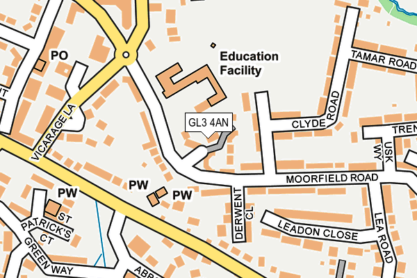 GL3 4AN map - OS OpenMap – Local (Ordnance Survey)