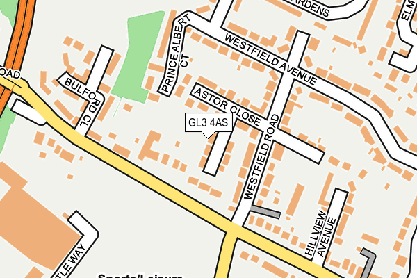 GL3 4AS map - OS OpenMap – Local (Ordnance Survey)