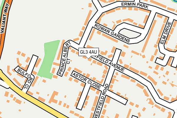 GL3 4AU map - OS OpenMap – Local (Ordnance Survey)
