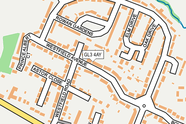 GL3 4AY map - OS OpenMap – Local (Ordnance Survey)