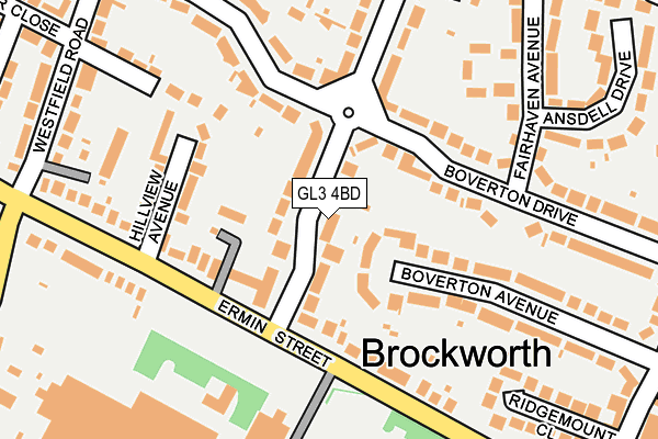 GL3 4BD map - OS OpenMap – Local (Ordnance Survey)