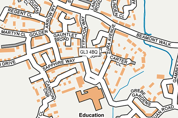 GL3 4BQ map - OS OpenMap – Local (Ordnance Survey)