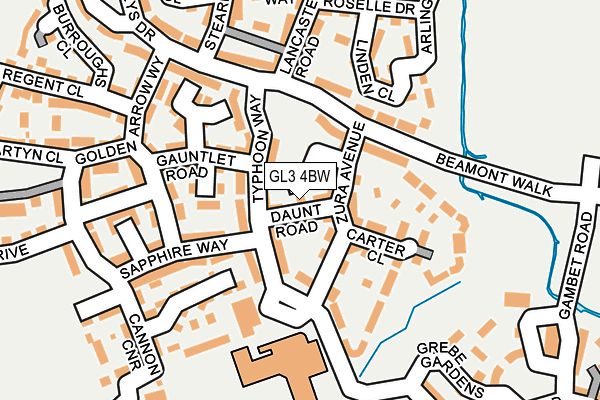 GL3 4BW map - OS OpenMap – Local (Ordnance Survey)