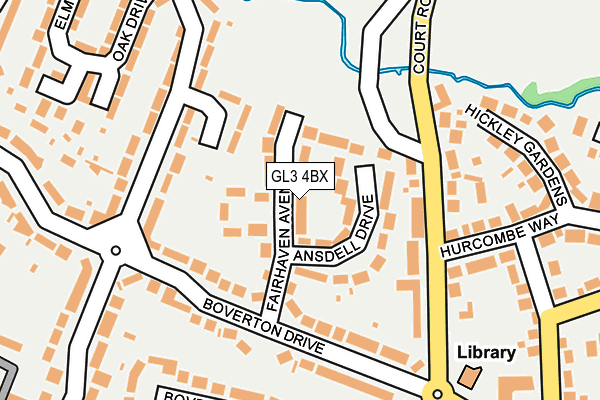 GL3 4BX map - OS OpenMap – Local (Ordnance Survey)