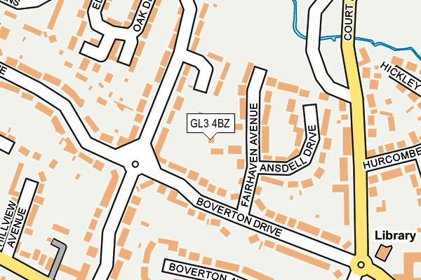 GL3 4BZ map - OS OpenMap – Local (Ordnance Survey)