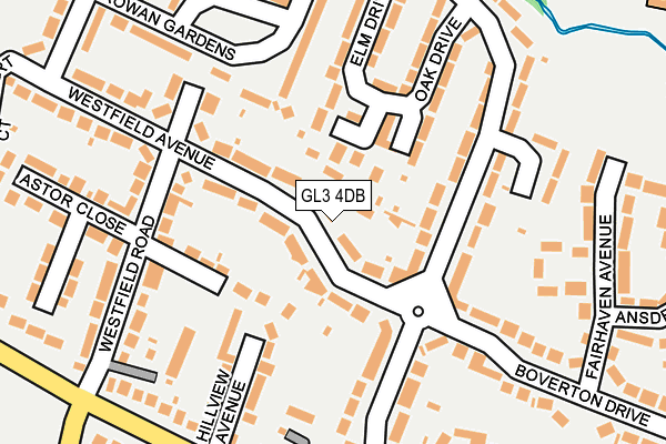 GL3 4DB map - OS OpenMap – Local (Ordnance Survey)