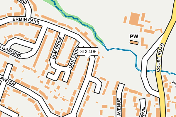 GL3 4DF map - OS OpenMap – Local (Ordnance Survey)