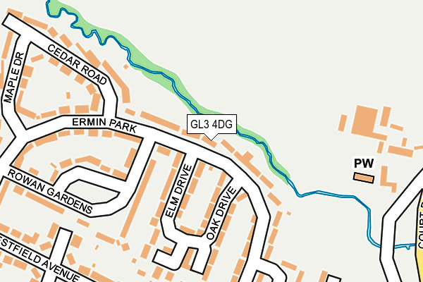 GL3 4DG map - OS OpenMap – Local (Ordnance Survey)