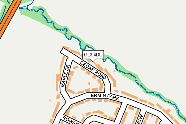 GL3 4DL map - OS OpenMap – Local (Ordnance Survey)