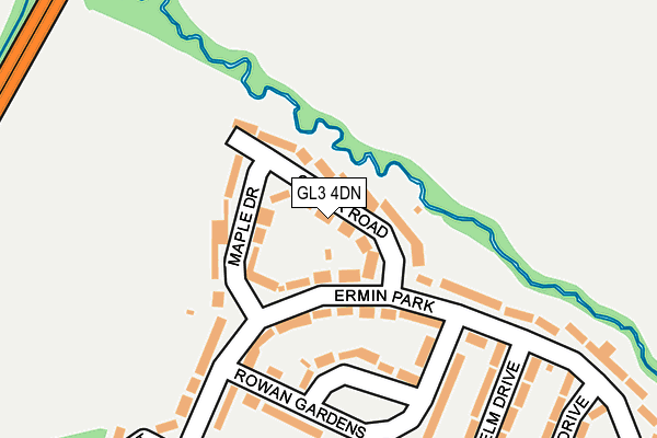 GL3 4DN map - OS OpenMap – Local (Ordnance Survey)