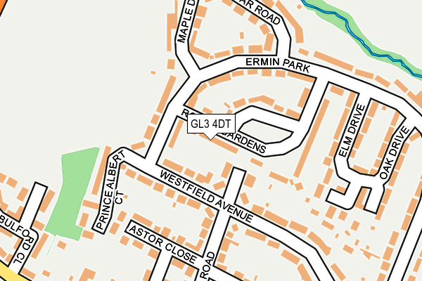 GL3 4DT map - OS OpenMap – Local (Ordnance Survey)