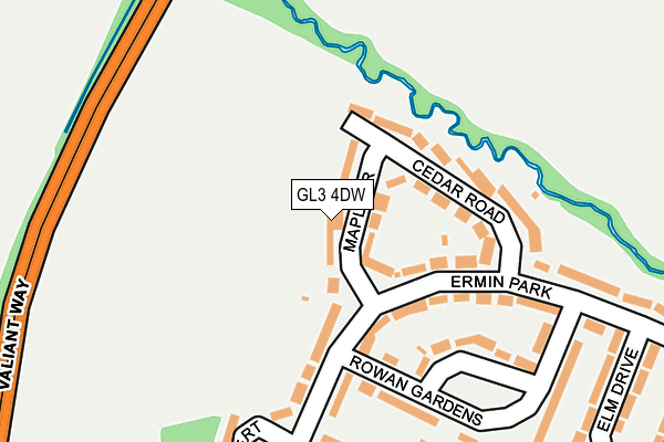 GL3 4DW map - OS OpenMap – Local (Ordnance Survey)