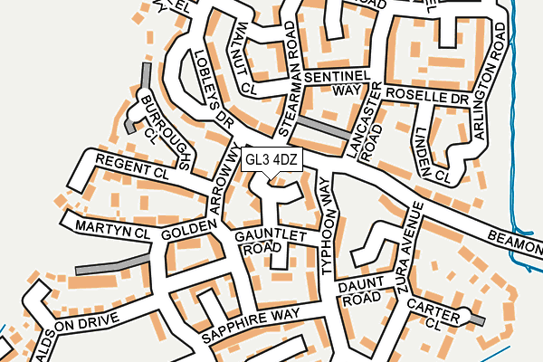 GL3 4DZ map - OS OpenMap – Local (Ordnance Survey)