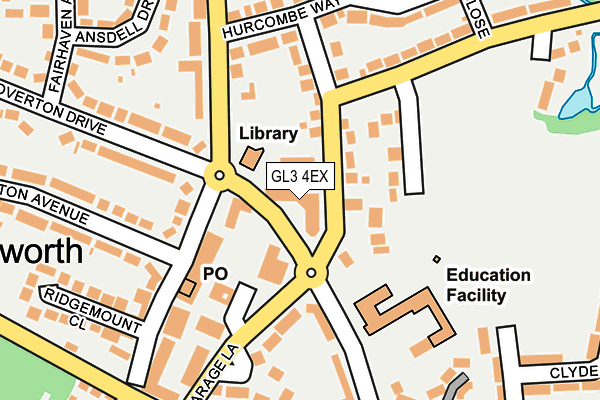 GL3 4EX map - OS OpenMap – Local (Ordnance Survey)