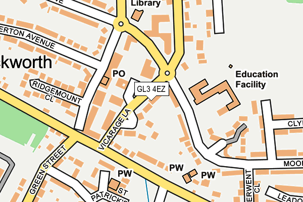 GL3 4EZ map - OS OpenMap – Local (Ordnance Survey)