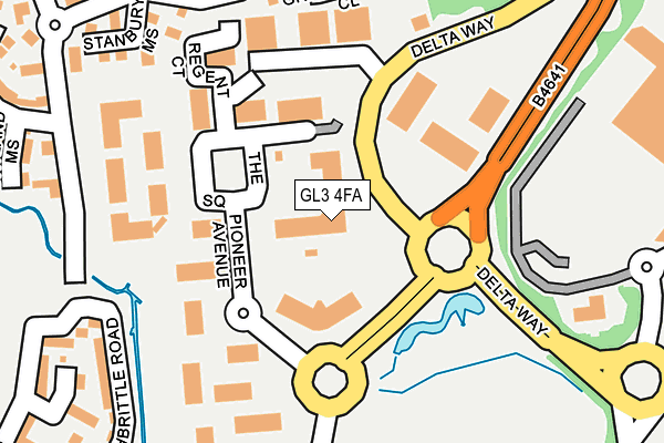 GL3 4FA map - OS OpenMap – Local (Ordnance Survey)