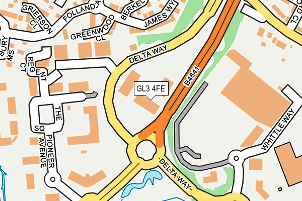 GL3 4FE map - OS OpenMap – Local (Ordnance Survey)