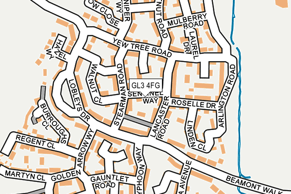 GL3 4FG map - OS OpenMap – Local (Ordnance Survey)