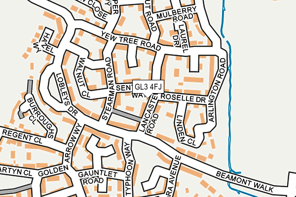 GL3 4FJ map - OS OpenMap – Local (Ordnance Survey)