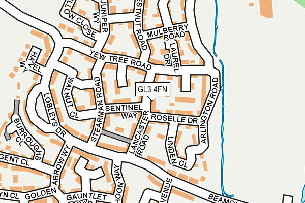 GL3 4FN map - OS OpenMap – Local (Ordnance Survey)