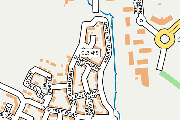 GL3 4FS map - OS OpenMap – Local (Ordnance Survey)