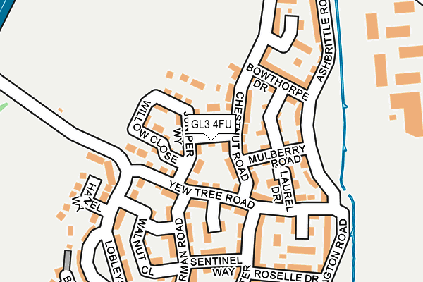 GL3 4FU map - OS OpenMap – Local (Ordnance Survey)