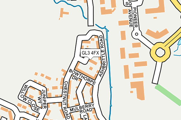 GL3 4FX map - OS OpenMap – Local (Ordnance Survey)