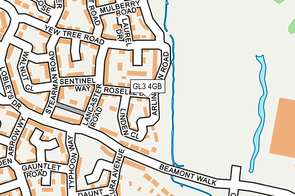 GL3 4GB map - OS OpenMap – Local (Ordnance Survey)