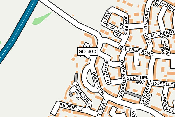 GL3 4GD map - OS OpenMap – Local (Ordnance Survey)