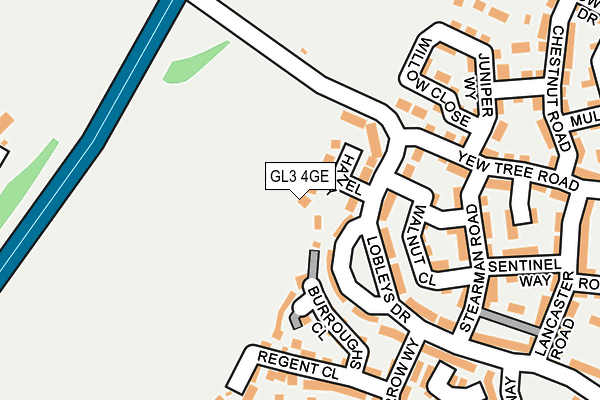 GL3 4GE map - OS OpenMap – Local (Ordnance Survey)