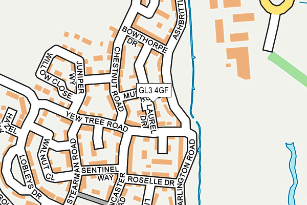 GL3 4GF map - OS OpenMap – Local (Ordnance Survey)