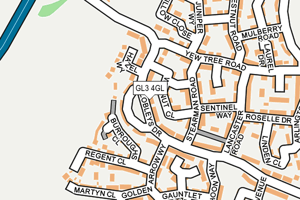 GL3 4GL map - OS OpenMap – Local (Ordnance Survey)
