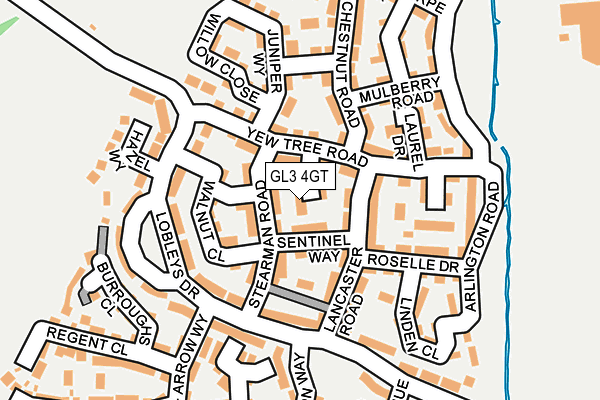 GL3 4GT map - OS OpenMap – Local (Ordnance Survey)
