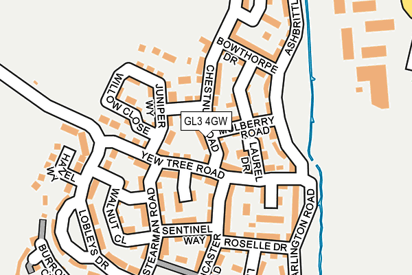 GL3 4GW map - OS OpenMap – Local (Ordnance Survey)