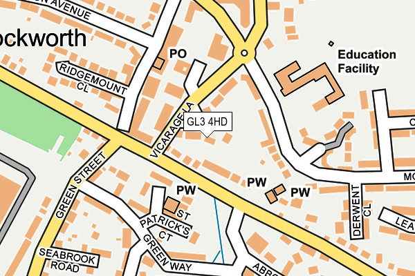 GL3 4HD map - OS OpenMap – Local (Ordnance Survey)