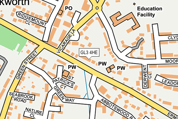 GL3 4HE map - OS OpenMap – Local (Ordnance Survey)