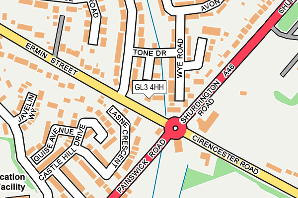 GL3 4HH map - OS OpenMap – Local (Ordnance Survey)