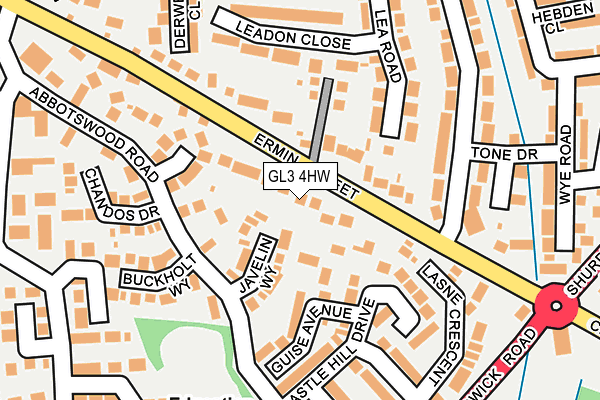 GL3 4HW map - OS OpenMap – Local (Ordnance Survey)