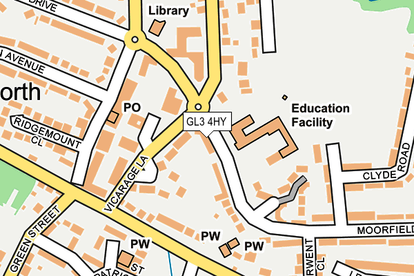 GL3 4HY map - OS OpenMap – Local (Ordnance Survey)