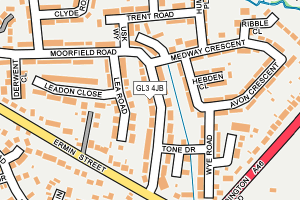 GL3 4JB map - OS OpenMap – Local (Ordnance Survey)