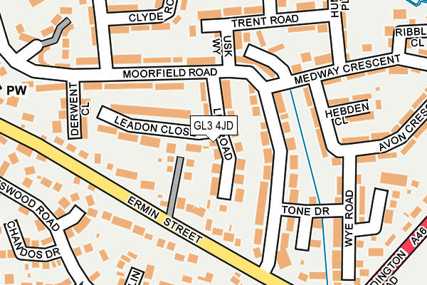GL3 4JD map - OS OpenMap – Local (Ordnance Survey)