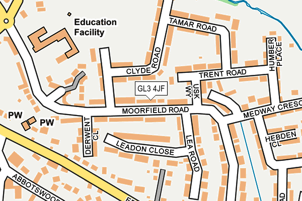 GL3 4JF map - OS OpenMap – Local (Ordnance Survey)