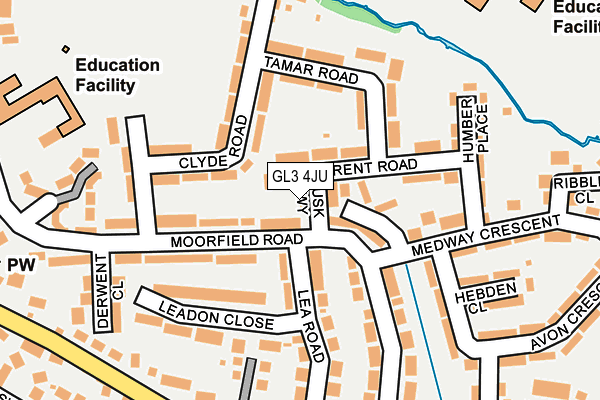 GL3 4JU map - OS OpenMap – Local (Ordnance Survey)