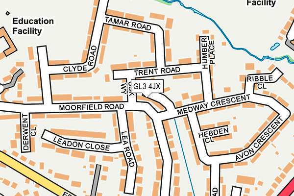 GL3 4JX map - OS OpenMap – Local (Ordnance Survey)