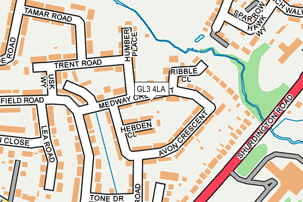 GL3 4LA map - OS OpenMap – Local (Ordnance Survey)