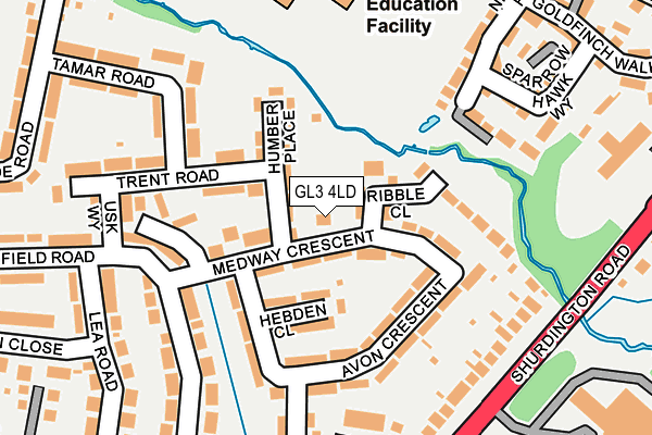 GL3 4LD map - OS OpenMap – Local (Ordnance Survey)